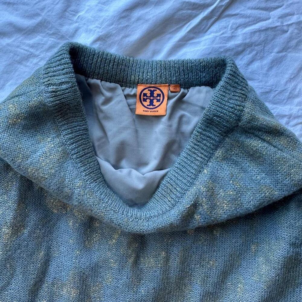 Tory burch mohair bluegreen skirt